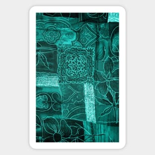 Green Fabric Texture Sticker